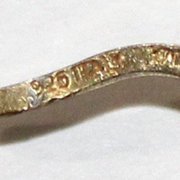 Gold Tone Sterling Silver Hollow Hoop Earrings - Picture 4 of 6